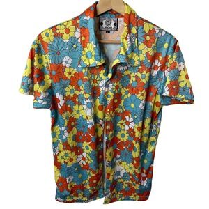 Jocko Nylon Floral Shirt for Beach, Pool, etc.  fits like a Medium Hawaiian